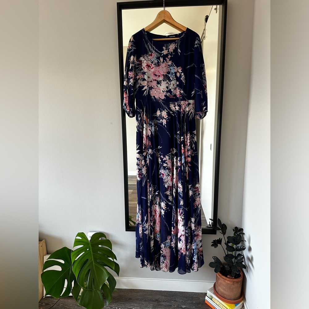 Yumi kim Woodstock floral chiffon maxi hijab friendly modest dress